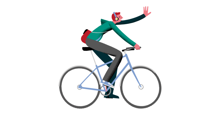 Illustration Radfahrer