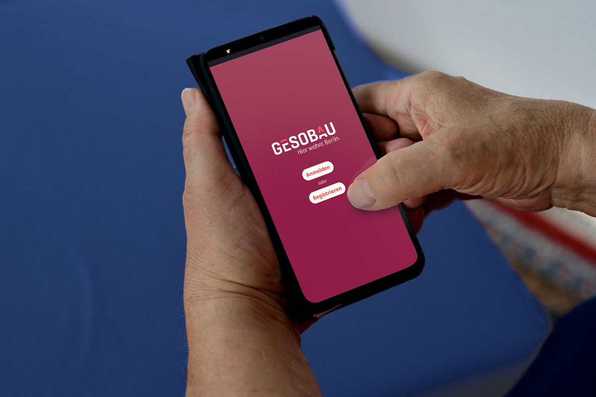 Einfach anmelden und loslegen: Die App „GESOBAU Berlin“ löst die Version von 2011 ab, damals die erste mobile Anwendung einer Wohnungsbaugesellschaft in Deutschland