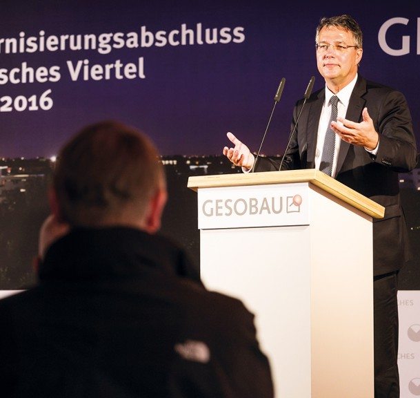 Gunther Adler, Staatssekretär im Bundesministerium für Umwelt, Naturschutz, Bau und Reaktorsicherheit, beeindruckte vor allem die enorme CO2-Einsparung