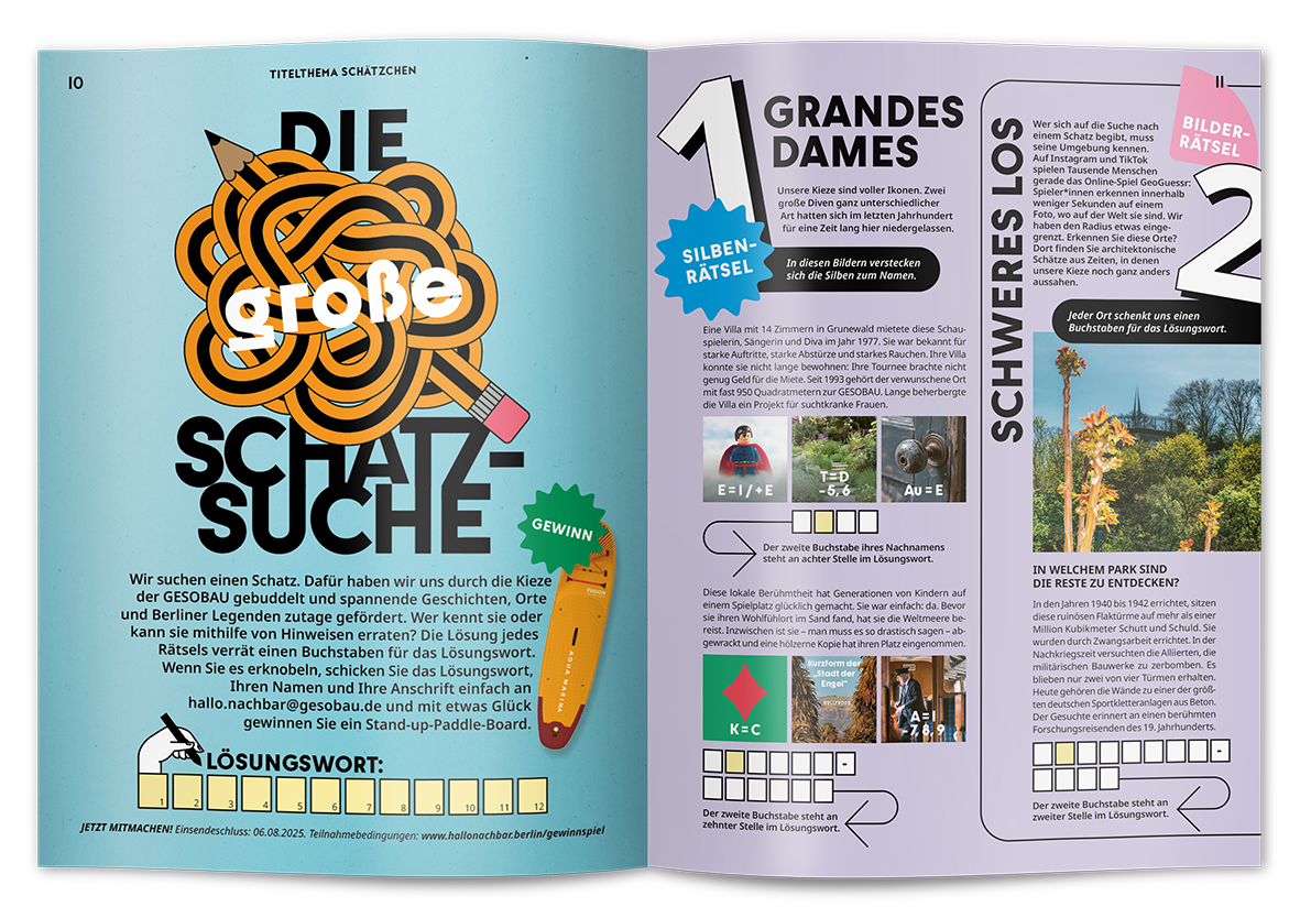 Hallo Nachbar 2-25 Titelgeschichte "Die große Schatzsuche"