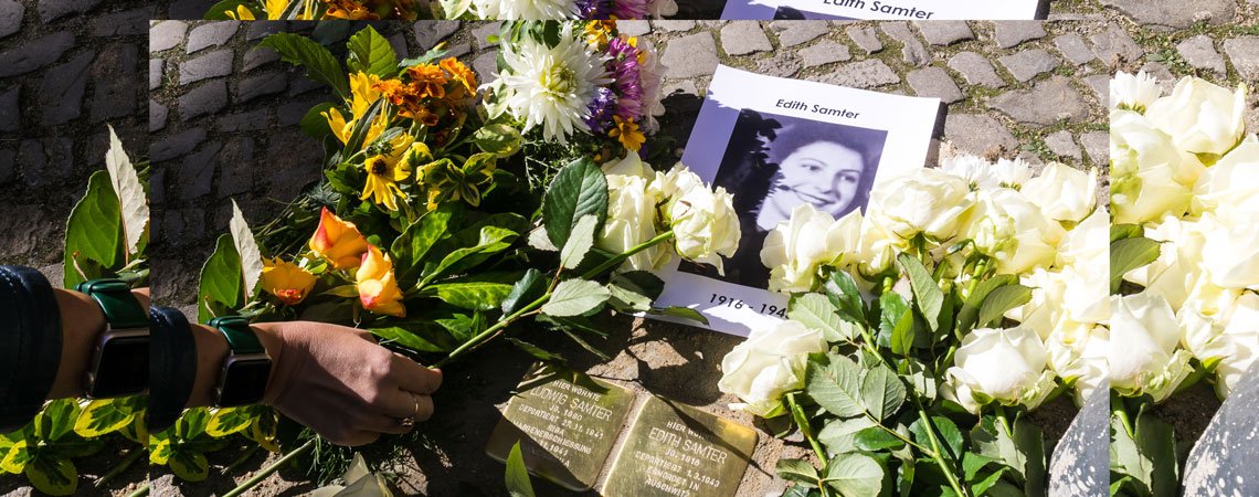 Zwei Stolpersteine erinnern an das Schicksal der Pankower Edith und Ludwig Samter