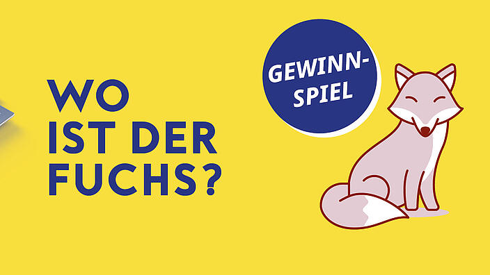 Gewinnspiel-Header mit der Ausgabe "Zurück in die Zukunft" und Frage "Wo ist der Fuchs?"