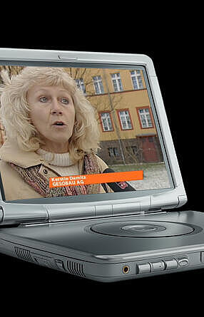 Fundstück-Header mit DVD-Player links und "Komm ich jetzt im Fernsehen?" rechts