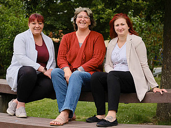 Susanne Hahn, Jessica Godart und Lynn Roytberh (v. l.) bilden den neuen Mieterbeirat in Karow