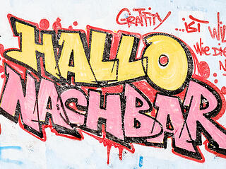 Webbanner für den Kiezspaziergang zum Thema Graffiti